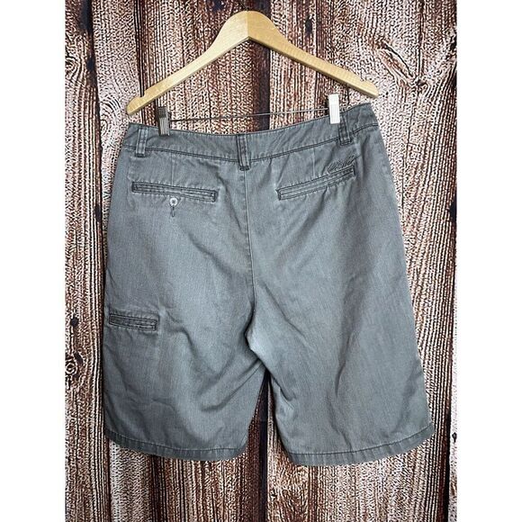 O'Neill Shorts Men's Size 34 Gray Chino Pockets Embroidered Logo Zip Fly - Picture 3 of 3